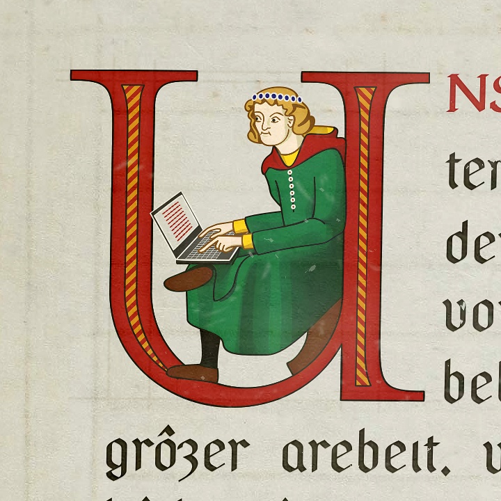 Bewohnter Initial